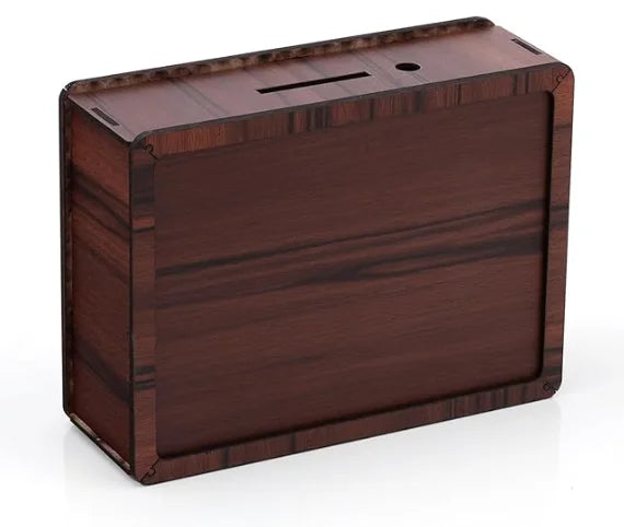 Wooden Money Box with Savings Tracker, 1 Lakh Goal Piggy Bank